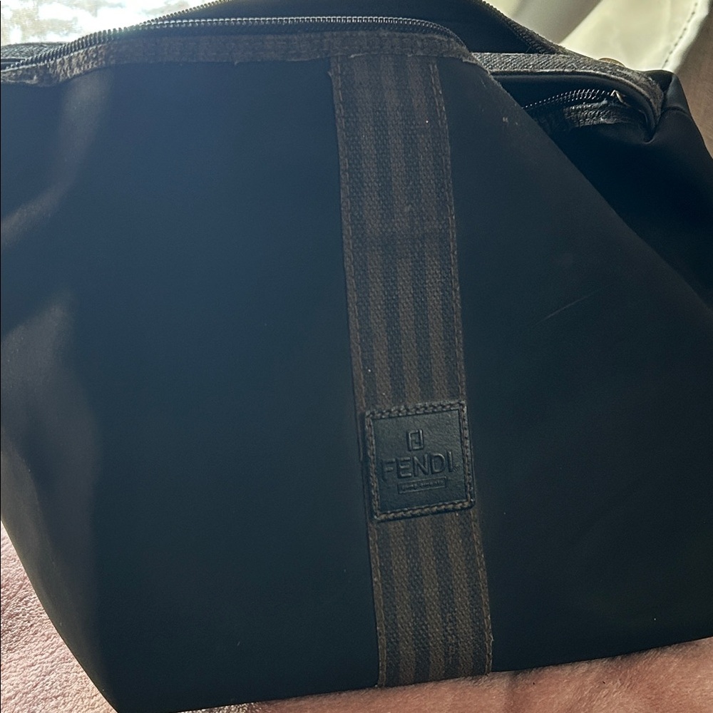 FENDI COMPLEMENTO BROWN TOILETRY BAG VANITY CASE PURSE